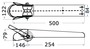 Satin SS bow roller 588 mm - Artnr: 01.119.95 5